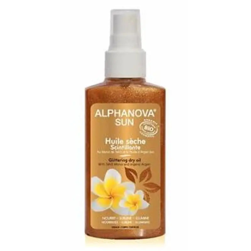 Alphanova Aceite Seco Radiante Con Purpurina 125Ml. Bio