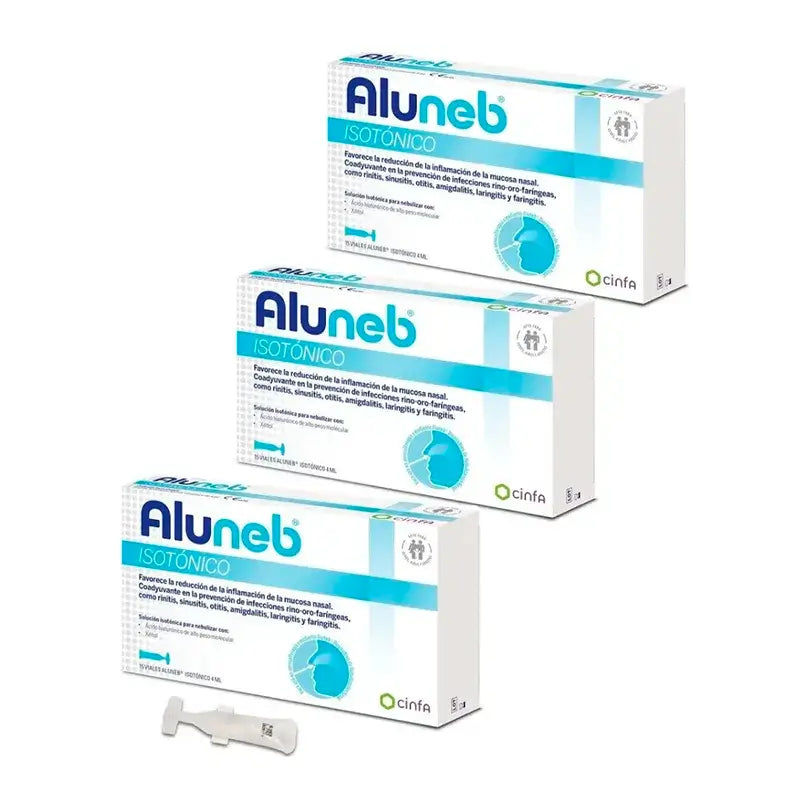 Aluneb Isotónico, Pack 3 x 15 Viales 4 ml