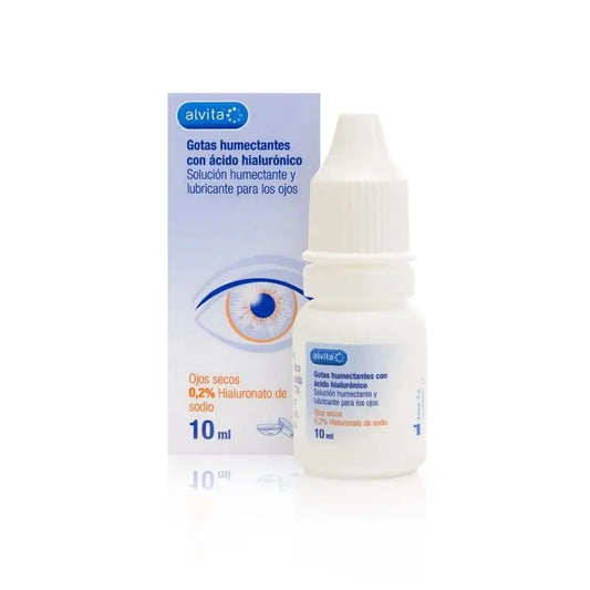 Alvita Gotas Humectantes Con Ácido Hialurónico, 10 ml