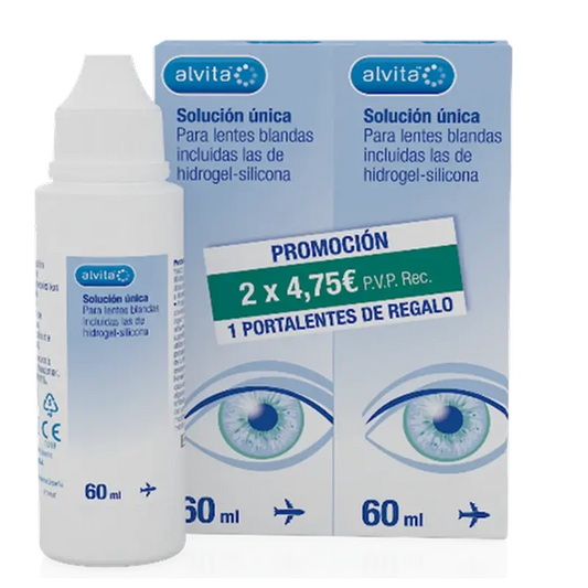 Alvita Solución Única 2X60 Ml, 2 Unidades x 60 ml