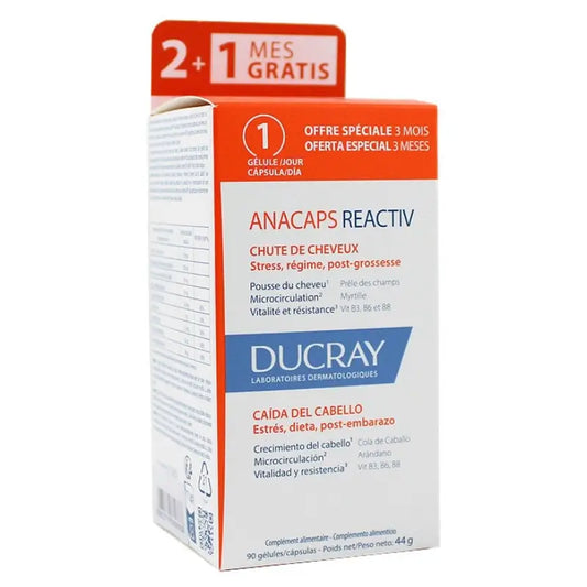 Ducray Anacaps Reactiv 3 x 30 cápsulas