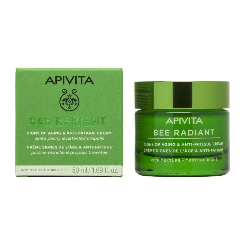 APIVITA Bee Radiant Crema Signos de la Edad y Antifatiga con Peonía Blanca y Propóleo Patentado