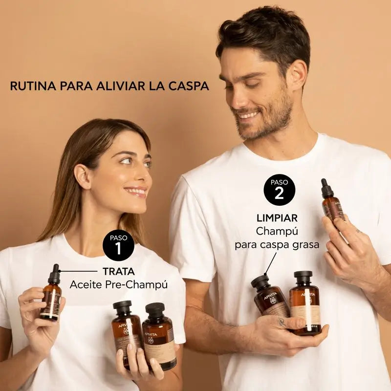 APIVITA Champú Anticaspa Grasa con Sauce Blanco & Propóleo 250 ml