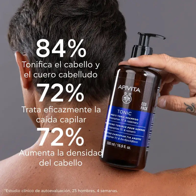 Apivita Men Champú Tonificante Caída del Cabello 500 ml