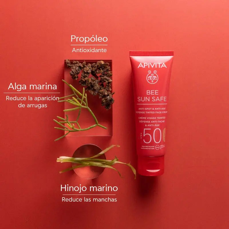 Apivita Crema Antiedad Y Antimanchas Con Color Spf50