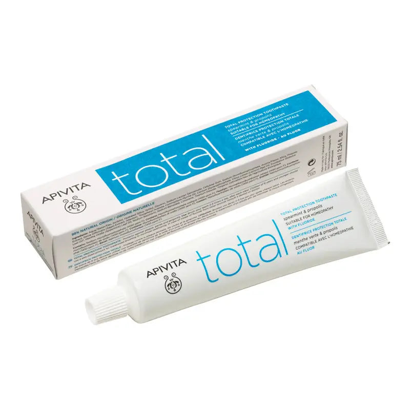 Apivita Crema Dental Protección Total Con Hierba Buena & Propóleo 75ml