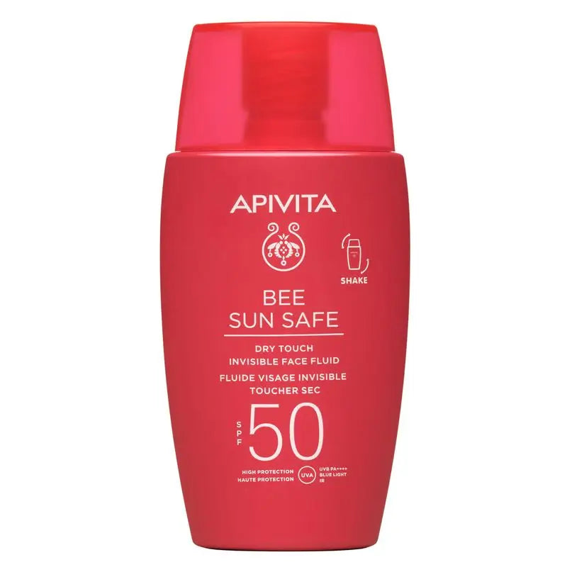 APIVITA Fluido Facial Invisible Toque Seco SPF 50, 50 ml