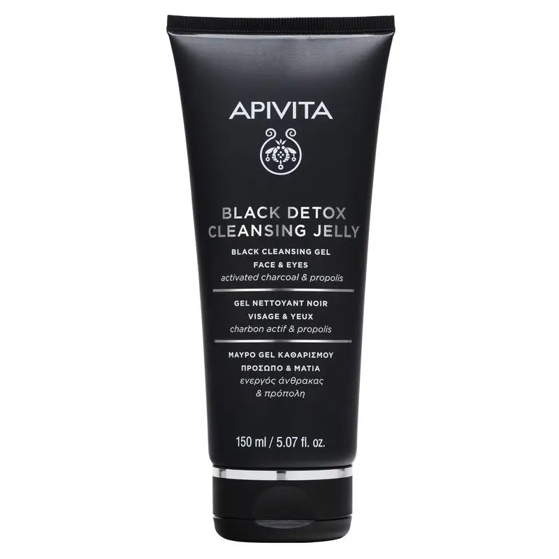 APIVITA Limpiador Detox Negro con Carbón Activo y Propóleo 150 ml