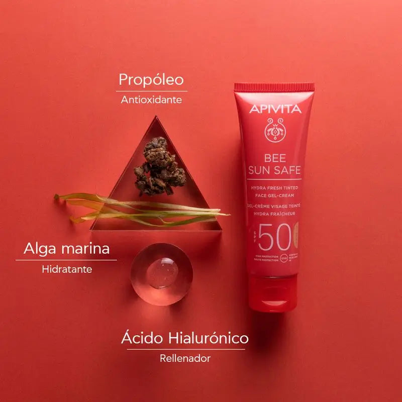 APIVITA Hydra Fresh Gel-Crema SPF 50 con Color 50 ml