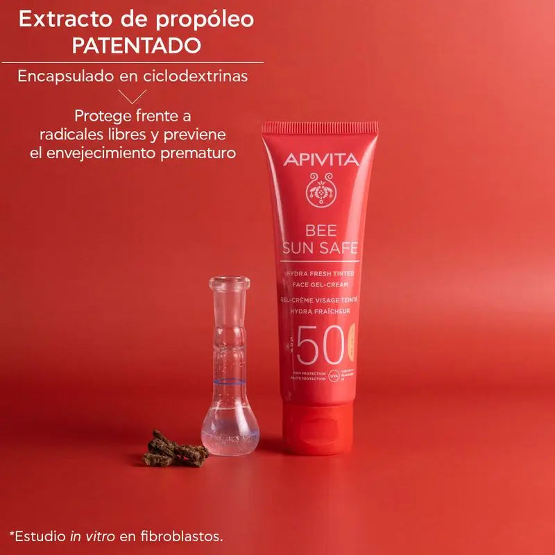 APIVITA Hydra Fresh Gel-Crema SPF 50 con Color 50 ml