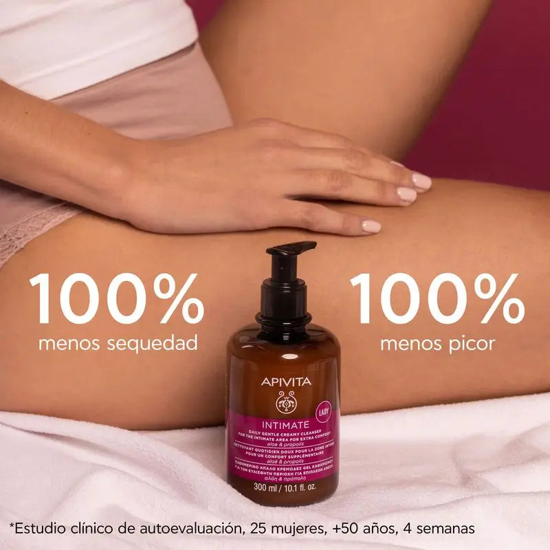 Apivita Intimate Gel Limpiador Suave Plus Con Árbol De Té Y Propóleo , 300 ml