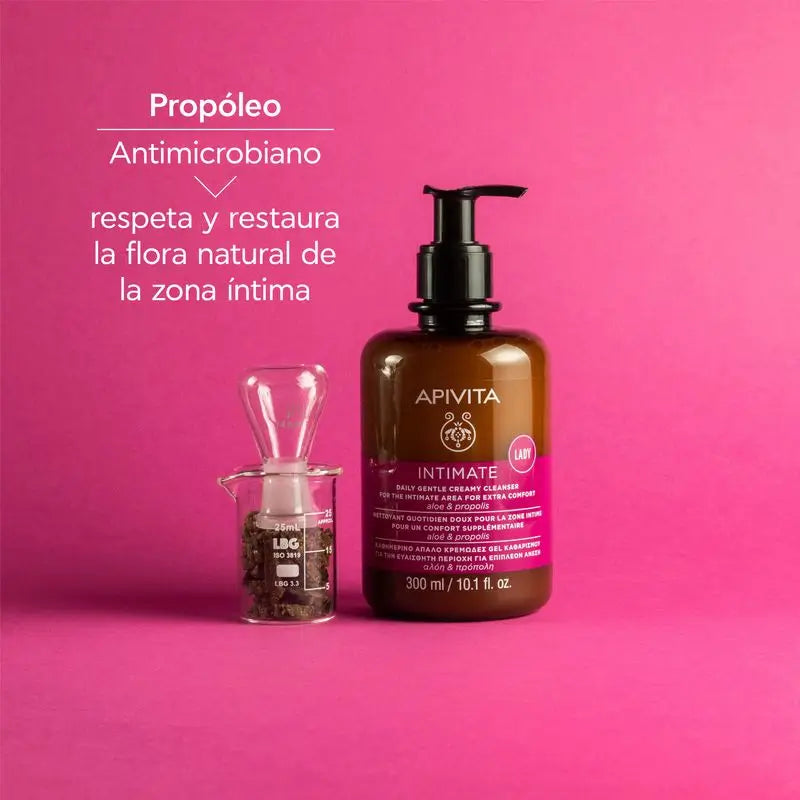 Apivita Intimate Gel Limpiador Suave Plus Con Árbol De Té Y Propóleo , 300 ml