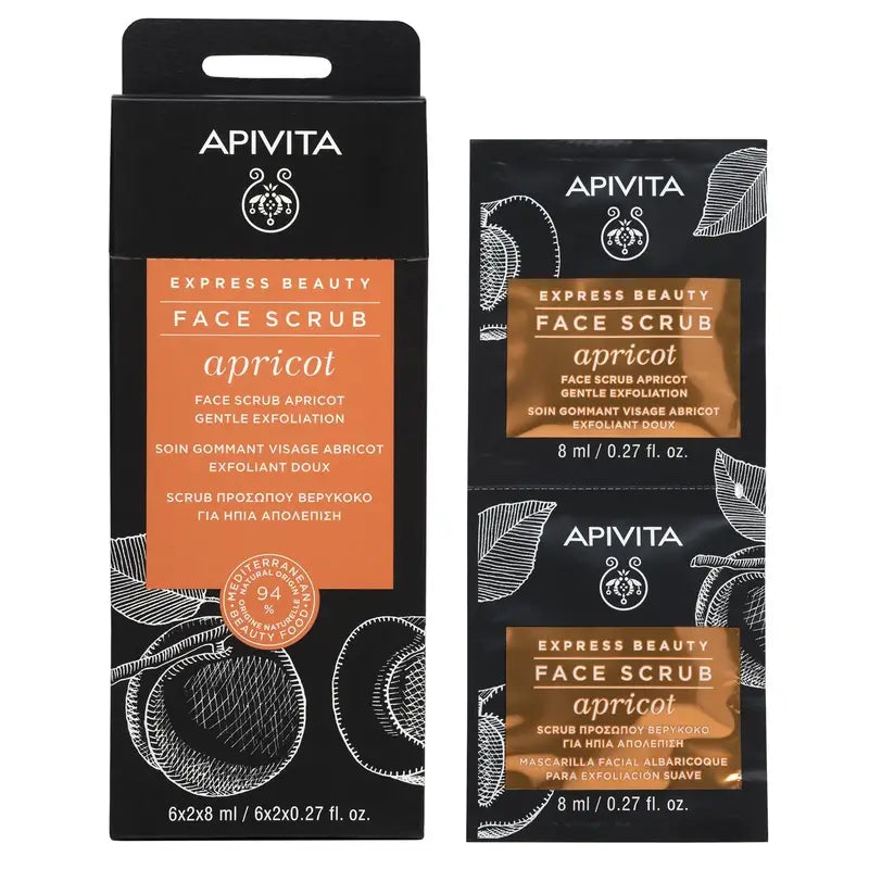 APIVITA Express Beauty Gel de Exfoliación Suave con Albaricoque