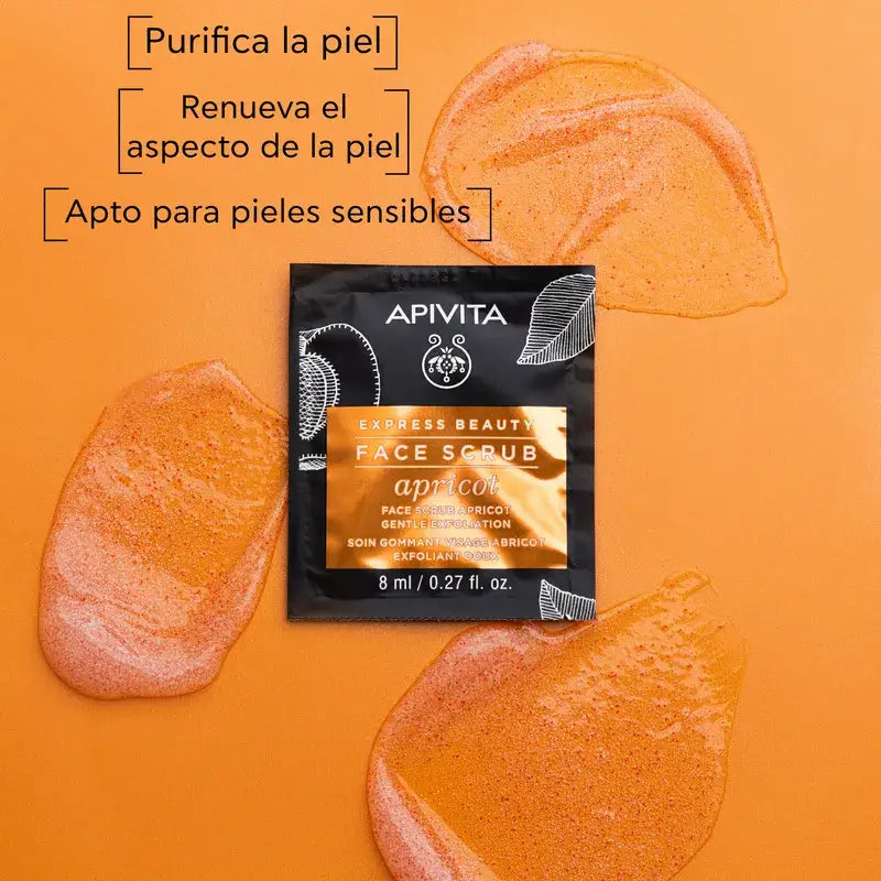 APIVITA Express Beauty Gel de Exfoliación Suave con Albaricoque