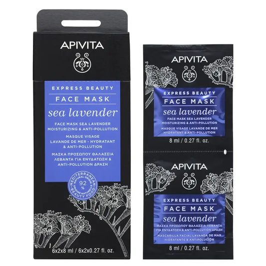 APIVITA Express Beauty Mascarilla Hidratante & Antioxidante con Lavanda de Mar