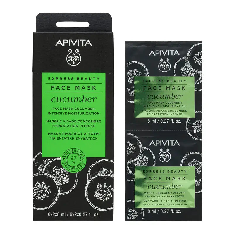 APIVITA Express Beauty Mascarilla Hidratante Intensiva con Pepino