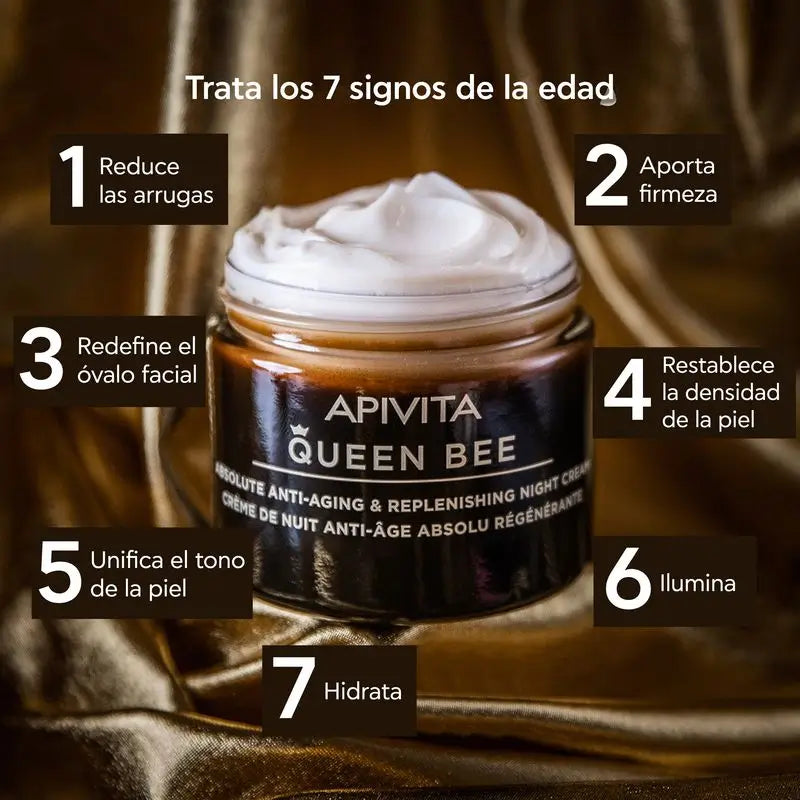 APIVITA Queen Bee Crema Regeneradora Antiedad Absoluto Textura Ligera 50 ml