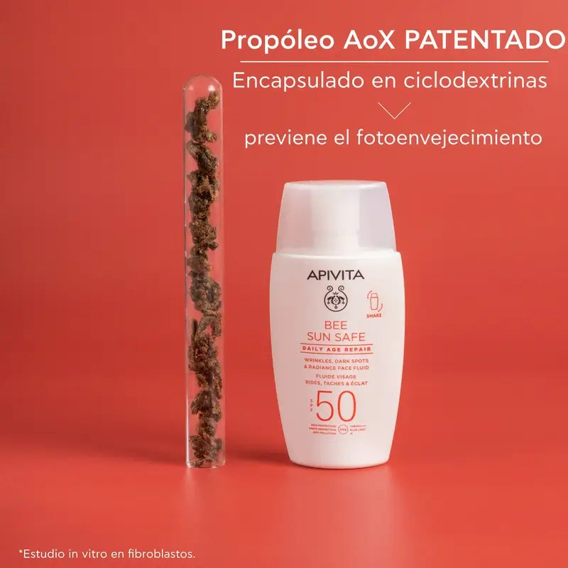 Apivita Reparación Antiedad Diaria Spf50 Fluido Facial, 50 Ml