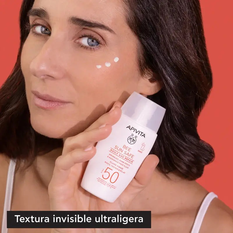 Apivita Reparación Antiedad Diaria Spf50 Fluido Facial, 50 Ml