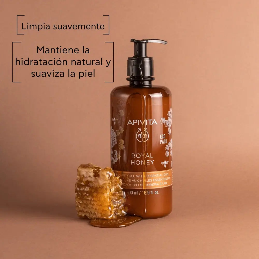 APIVITA Royal Honey Gel de Ducha Cremoso con Aceites Esenciales, 500 ml