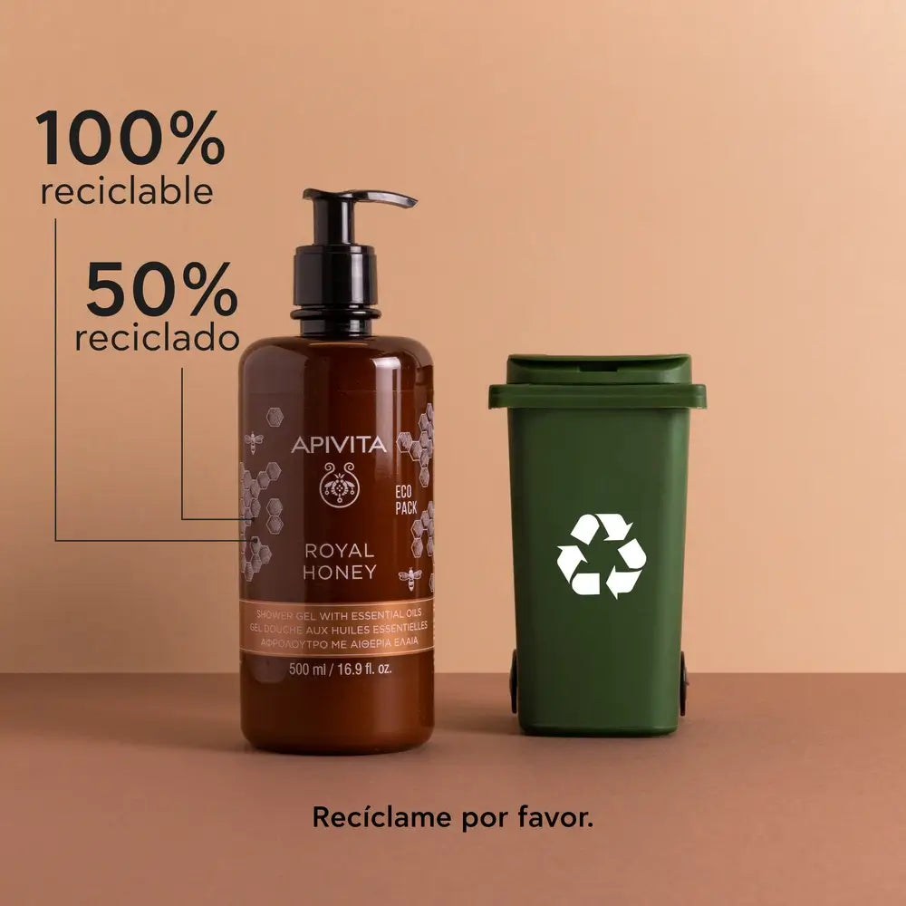 APIVITA Royal Honey Gel de Ducha Cremoso con Aceites Esenciales, 500 ml