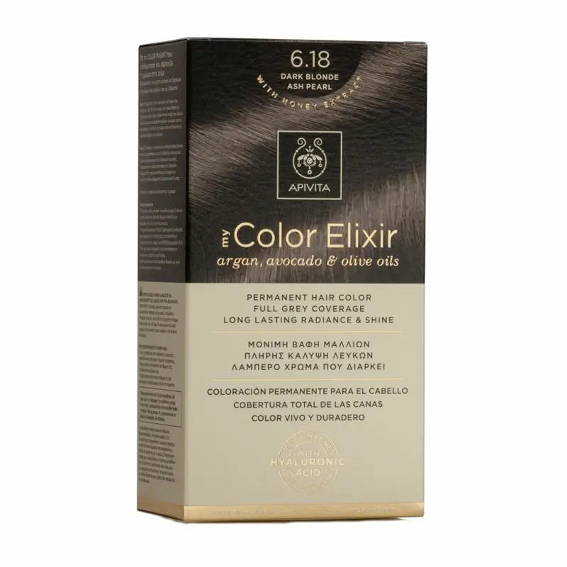 APIVITA Tinte My Color Elixir N 6.18 Rubio Oscuro Ceniza Perlado