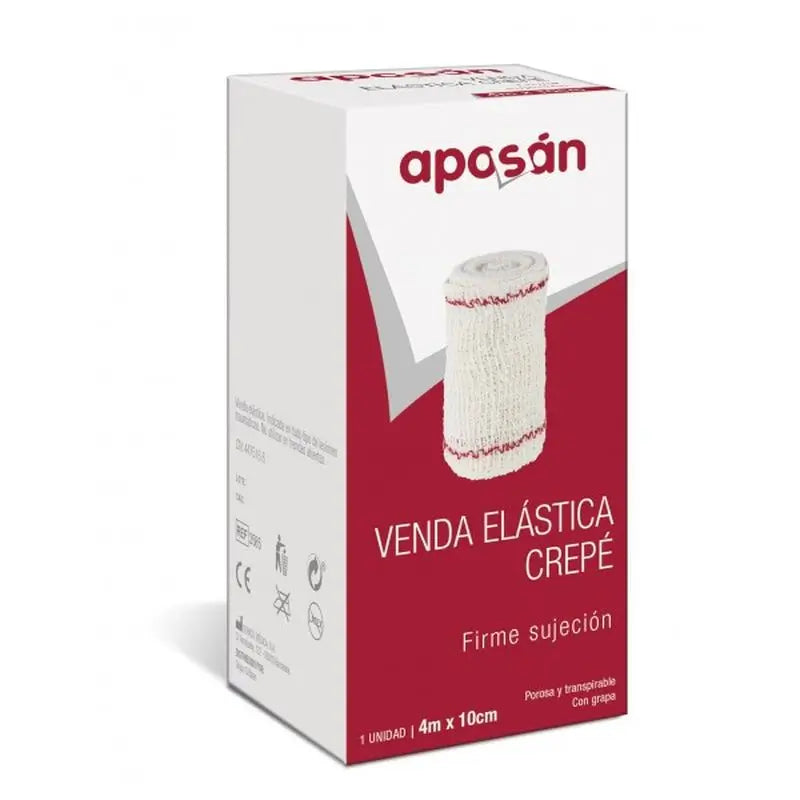 Aposán Venda Elástica Crepé 10 m x 4 cm