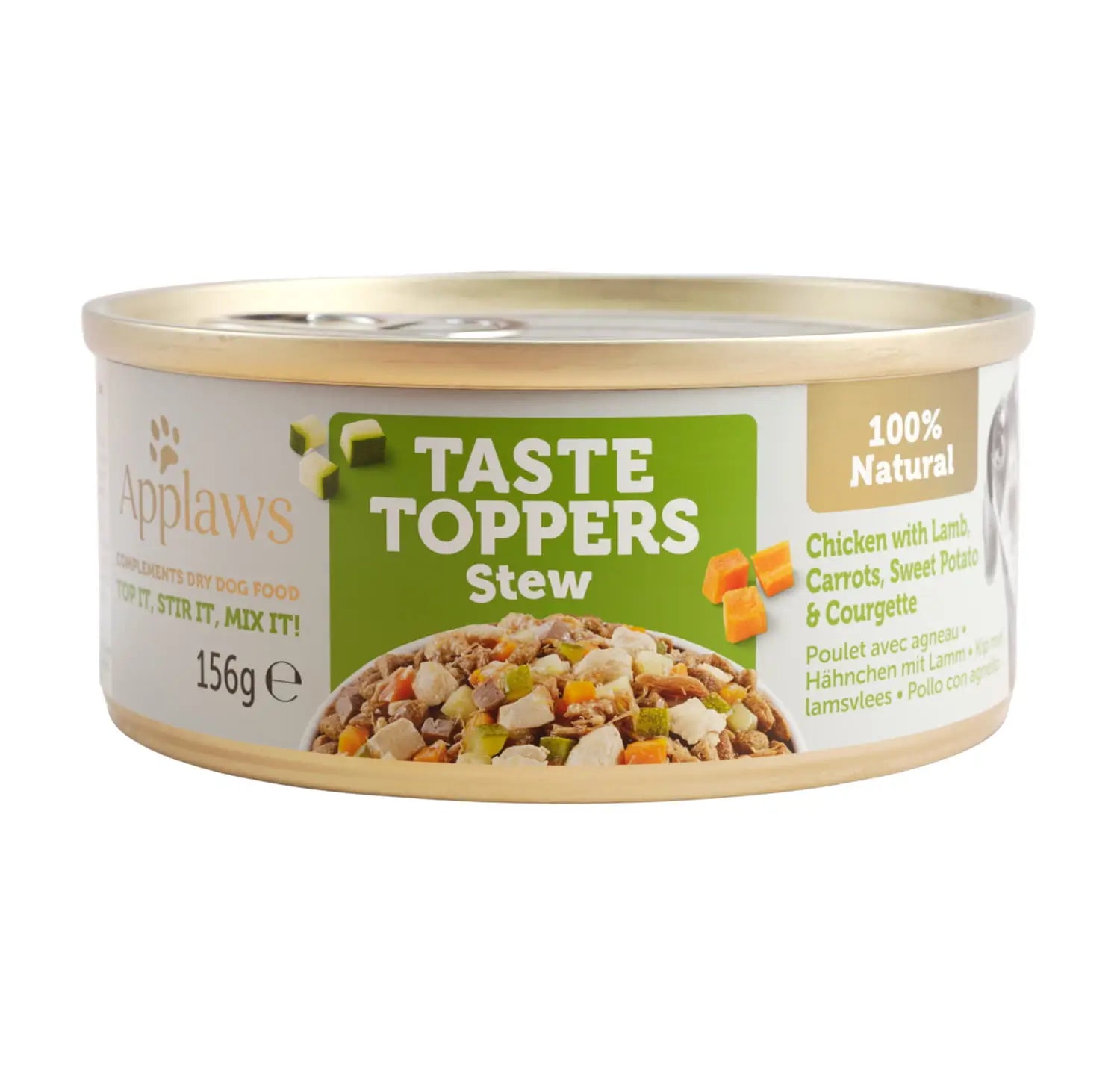 Applaws Dog Lata  Topper Estofado Ternera Verduras 12X156Gr