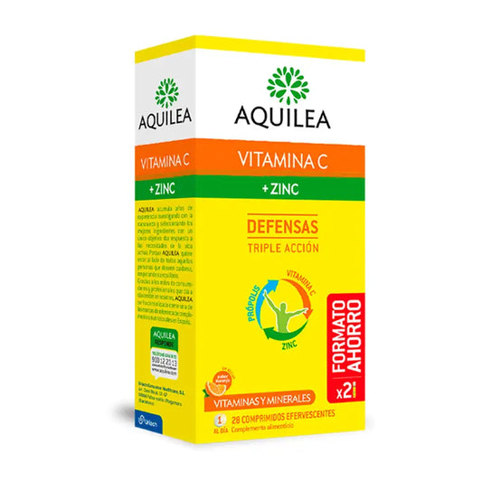 Aquilea Vitamina C + Zinc 28, comprimidos Efervescentes