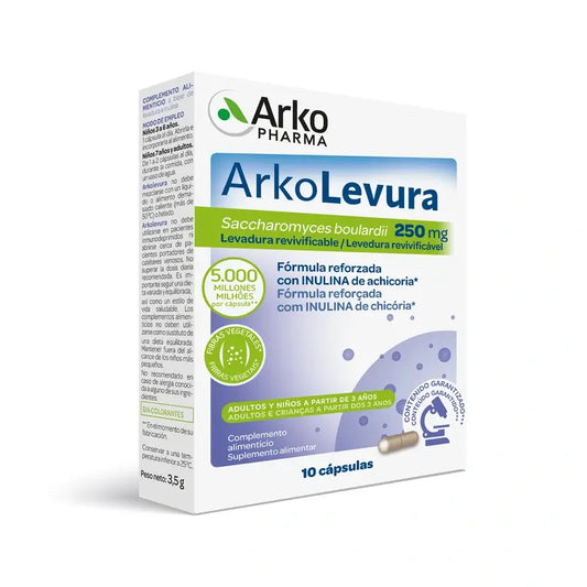 Arkolevura Saccharomyces Boulardii 250mg 10 Cápsulas Arkopharma