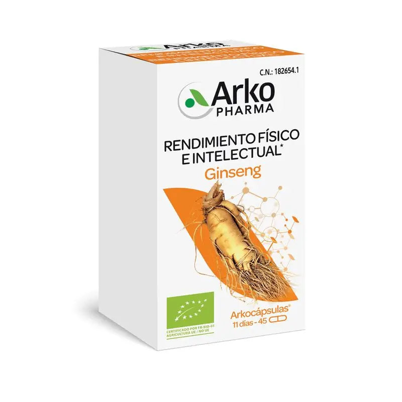 Arkocápsulas Ginseng Bio 45 Cápsulas Arkopharma