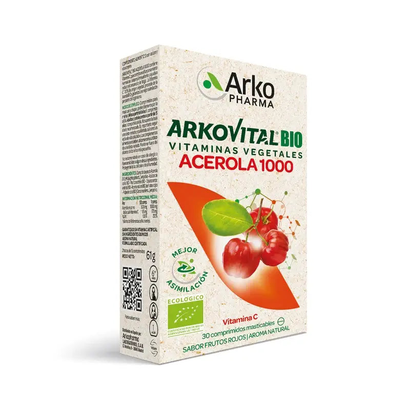 Arkovital Acerola 1000 Vitamina C 30  Comprimidos Arkopharma