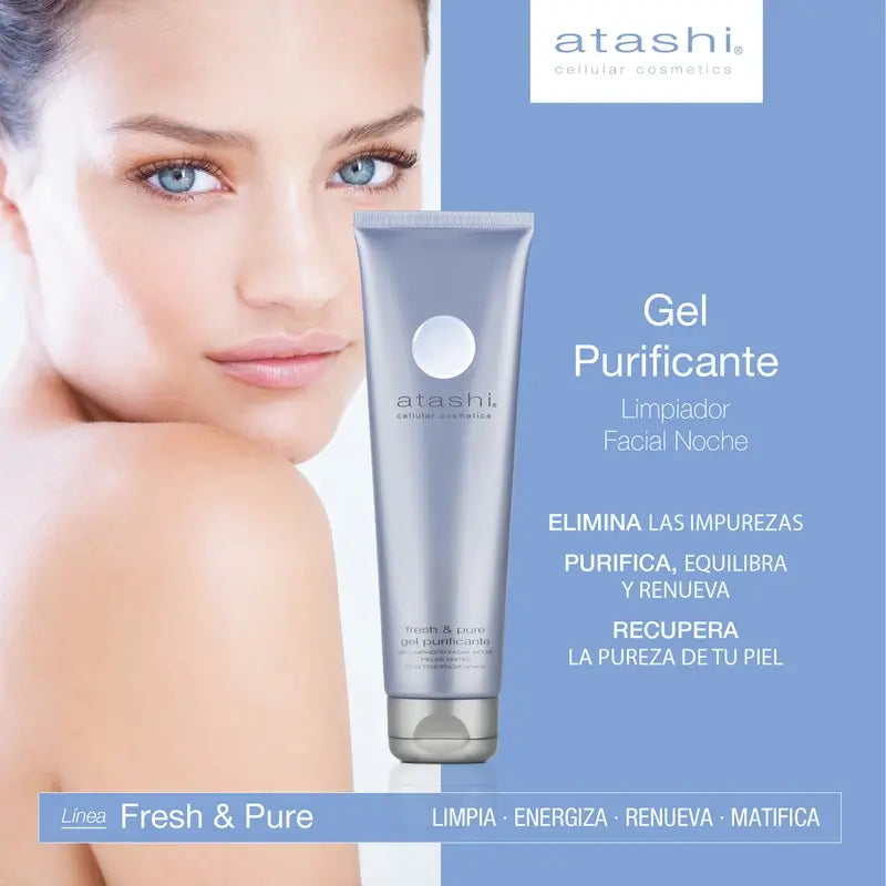 Atashi Gel Limpiador Facial Piel Grasa Purificante Matificante 150Ml