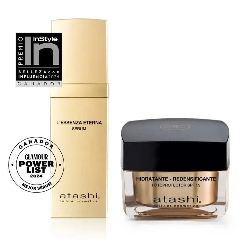 Atashi Neceser Ritual Juventud Eterna Serum Antiedad Crema Hidratante Redensificante, 80 ml