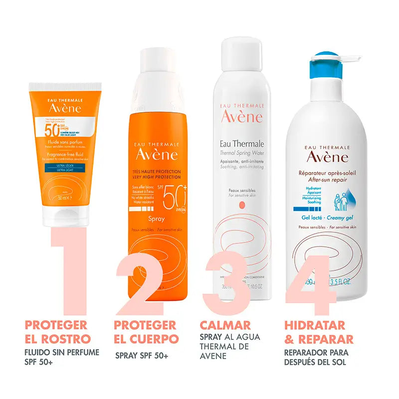 Avene Solar Fluido Sin Perfume SPF 50+, 50 ml