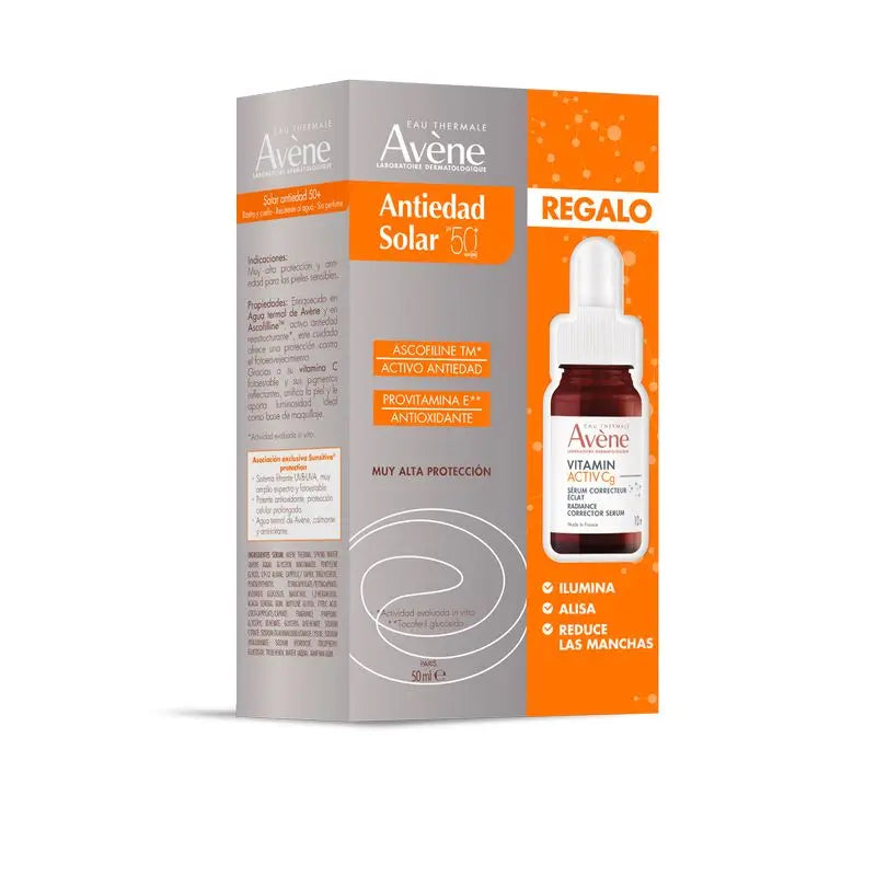 Avene Pack Solar Antiedad + Mini Serum Vitamina C 10 Ml