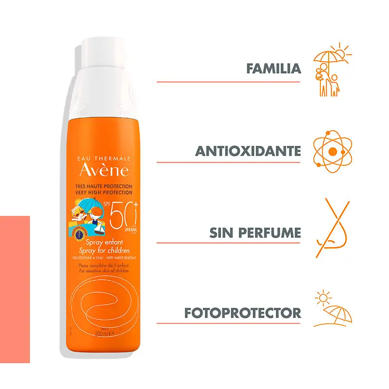 Avene Solar Spray Niños SPF 50+ 200 ml