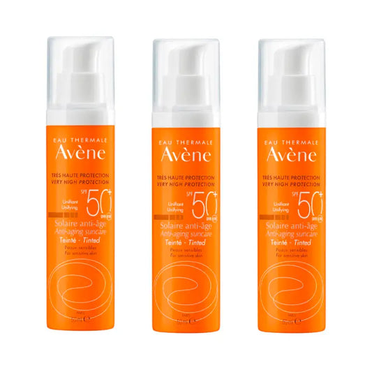 Avene Triplo Solar Anti-Edad Spf 50+ Protector Facial Con Color 50 Ml