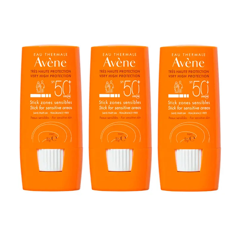 Avene Triplo Stick Solar Spf 50+ Zonas Sensibles 8 Gr