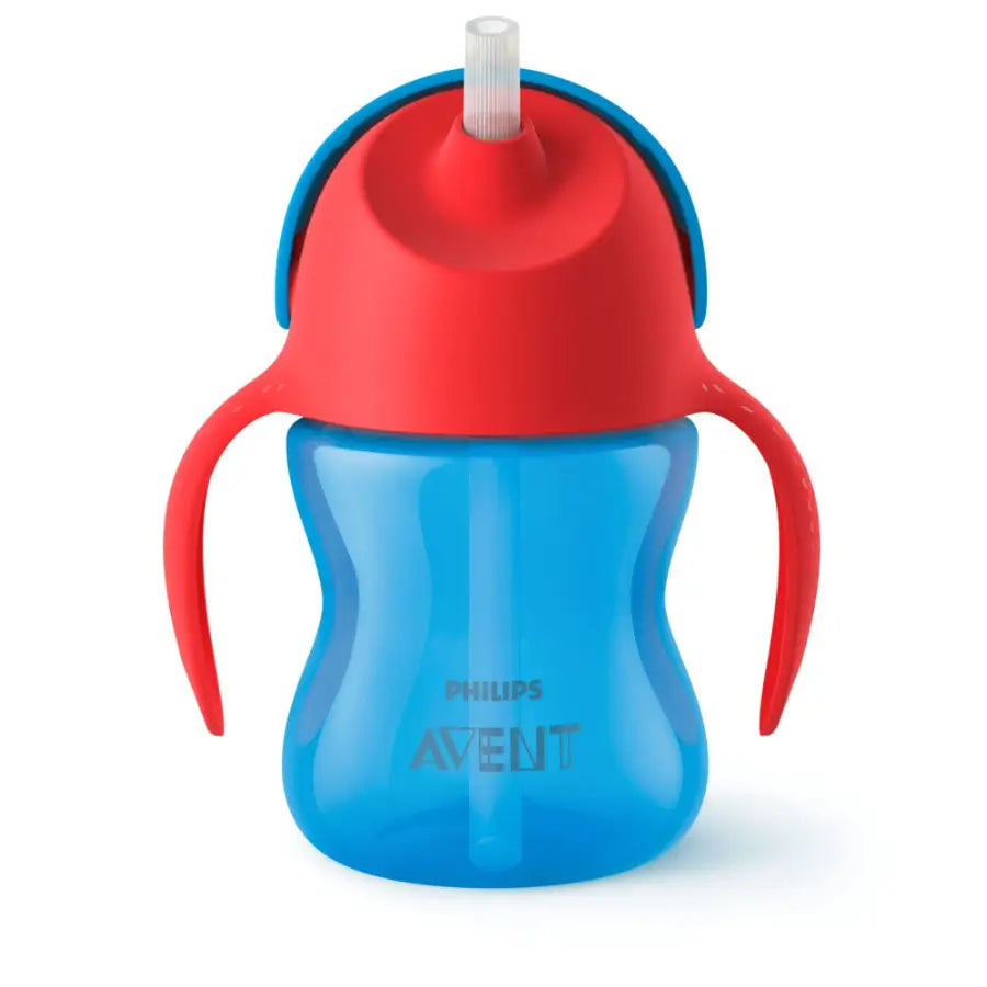 Avent Vaso Aprendizaje con Pajita y Asas 210 ml +6 Meses Color Azul