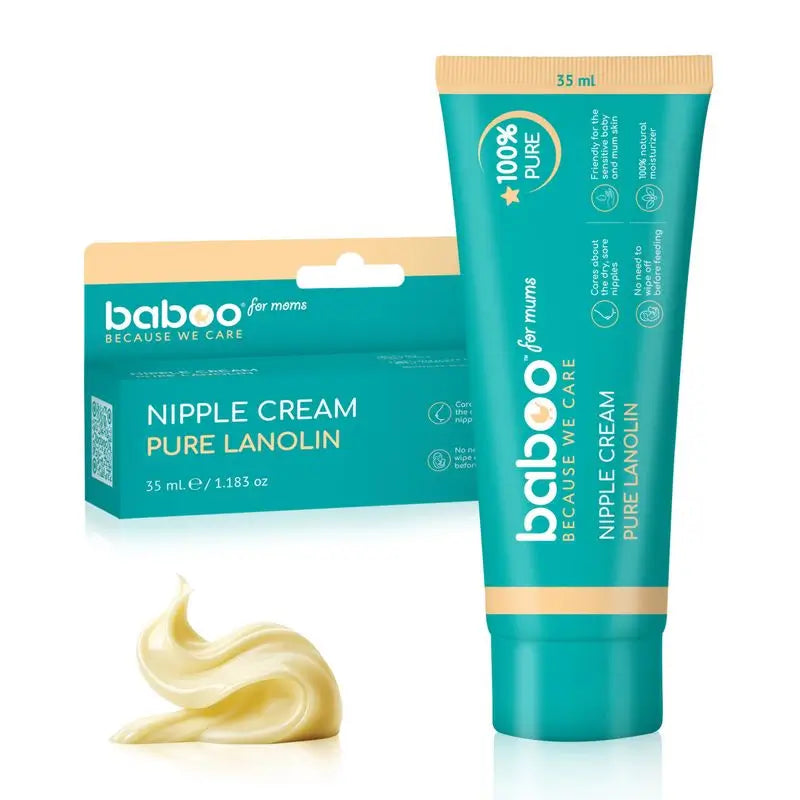 Baboo Crema De Lanolina 100% Pura Para Pezones, 35 ml