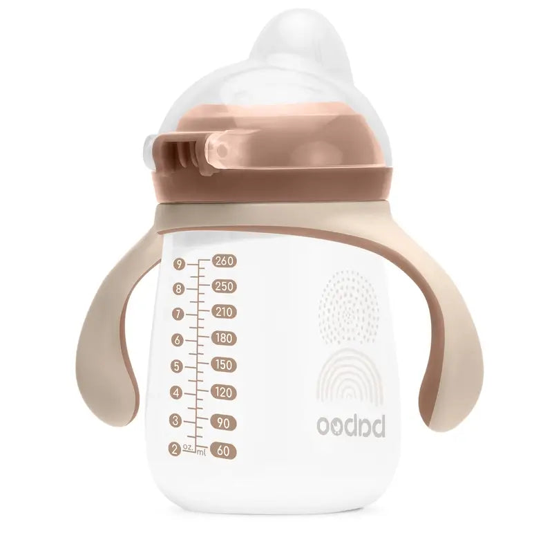 Baboo Vaso De Aprendizaje Con Boquilla De Silicona Au Naturale 6+ Meses, 260 ml