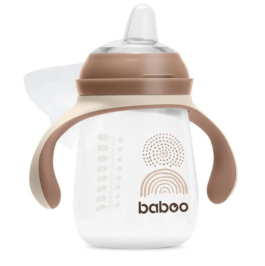 Baboo Vaso De Aprendizaje Con Boquilla De Silicona Au Naturale 6+ Meses, 260 ml