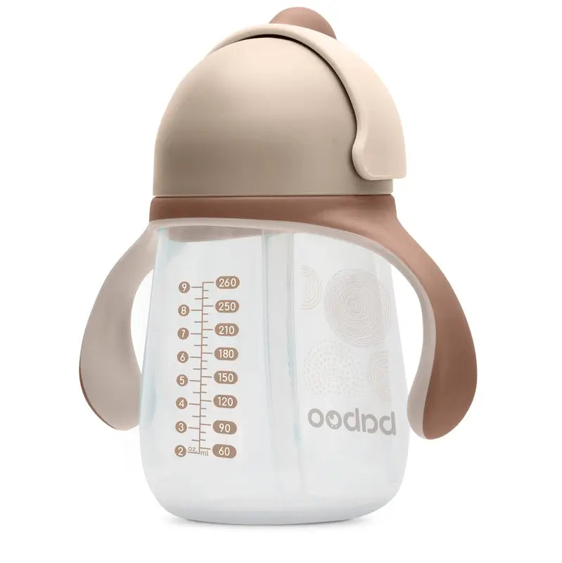 Baboo Vaso De Aprendizaje Con Pajita De Silicona Au Naturale 9+ Meses, 260 ml