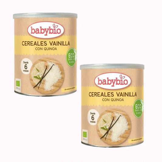 Babybio Cereales Vainilla & Quinoa, Pack 2 x 220 gr