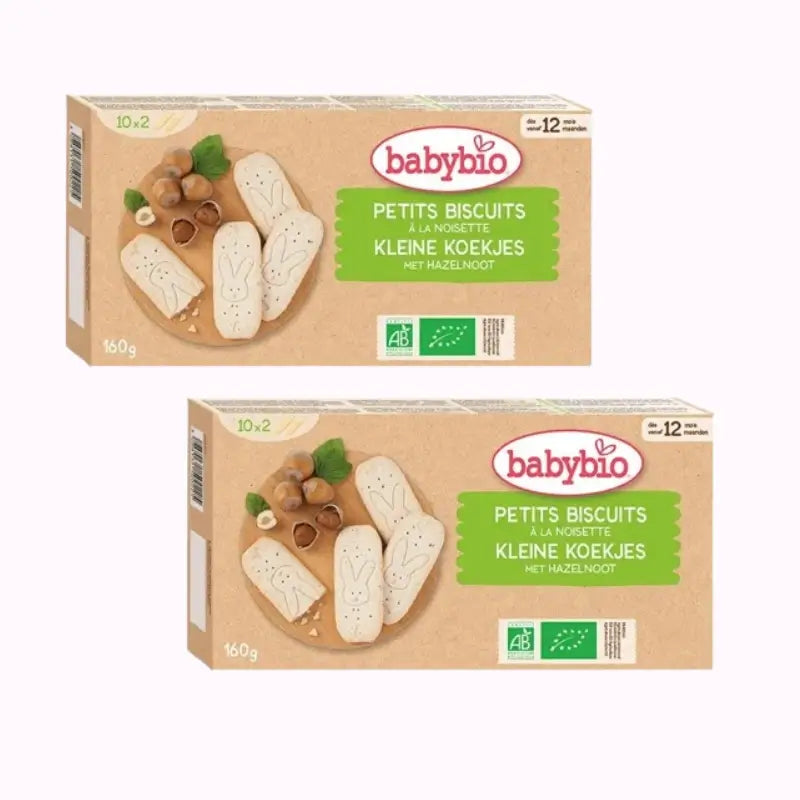 Babybio Galletas Crecimiento Avellana, Pack 2 x 160 gr