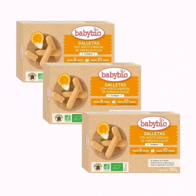 Babybio Galletas Denticion, Pack 3 x 120g