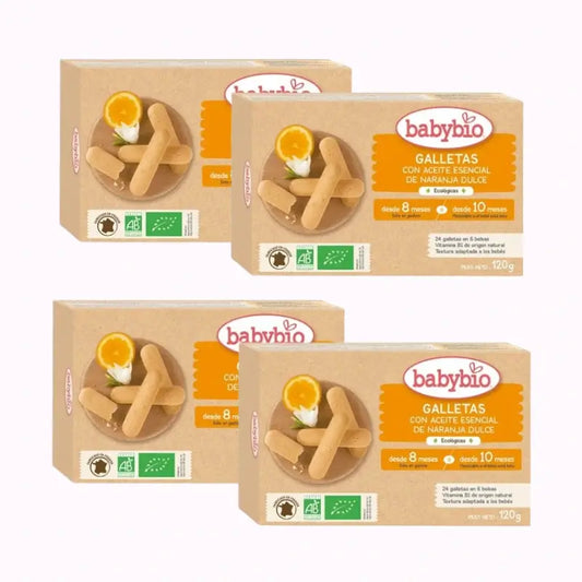 Babybio Galletas Denticion, Pack 4 x 120g