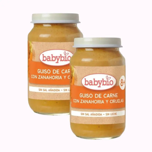 Babybio Guiso De Carne Con Zanahoria Y Ciruelas, Pack 2 x 200 gr