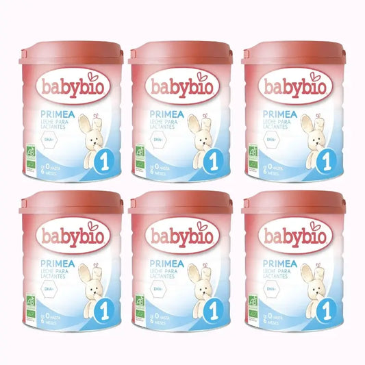 Babybio Leche Primea 1 Vaca Lactantes 0-6 Meses, Pack 6 x 800G Bio